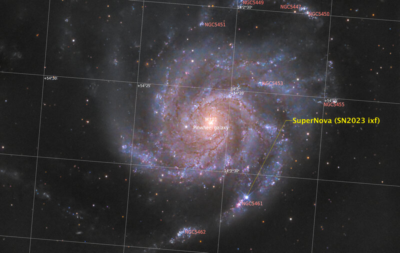 Pinwheel Galaxy & Supernova - M101 / SN2023ixf
